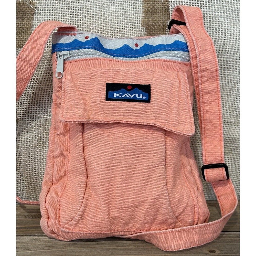 Kavu Keeper Bag Purse Crossbody Travel Neon Orange Hiking School City